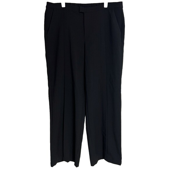 H By Halston Women Black Dress Pants 16 Machine Wash Career Work Dressy - Picture 1 of 8